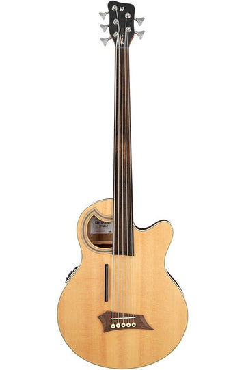 RockBass Alien Deluxe Hybrid Thinline 5 senza tasti Naturale satinato