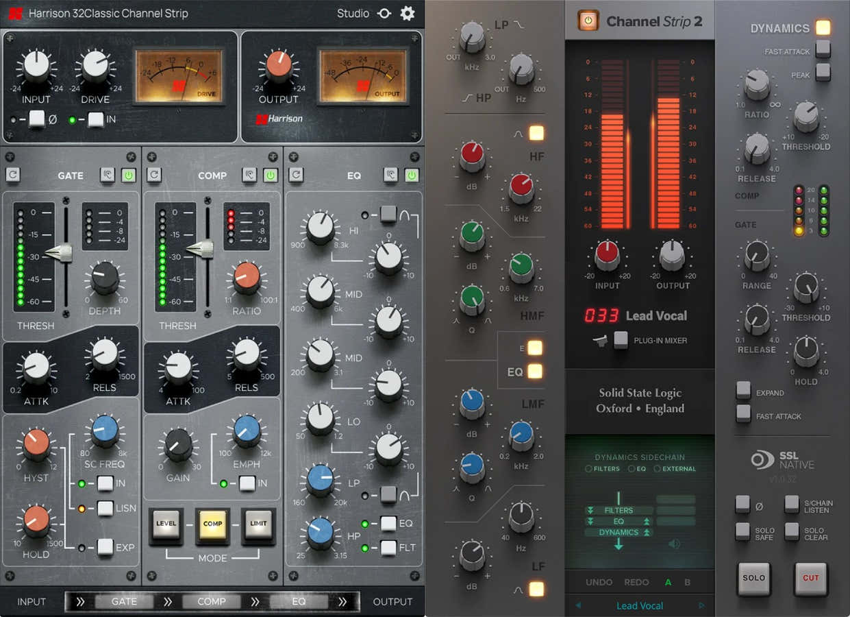 SSL Striscia di canale 2 e Harrison 32 Classic Channel