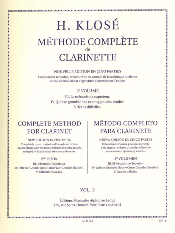 Klose H. - Metodo completo per clarinetto Vol.2