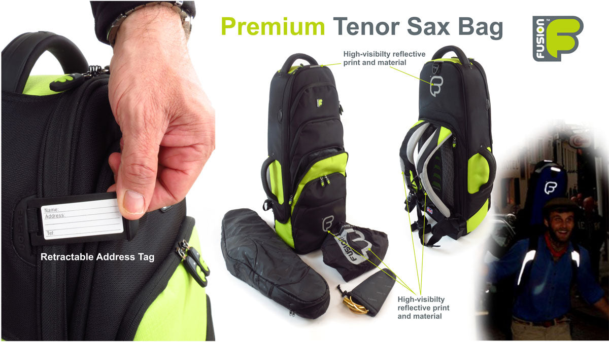 Custodia Premium Nera/Verde per Sassofono Tenore