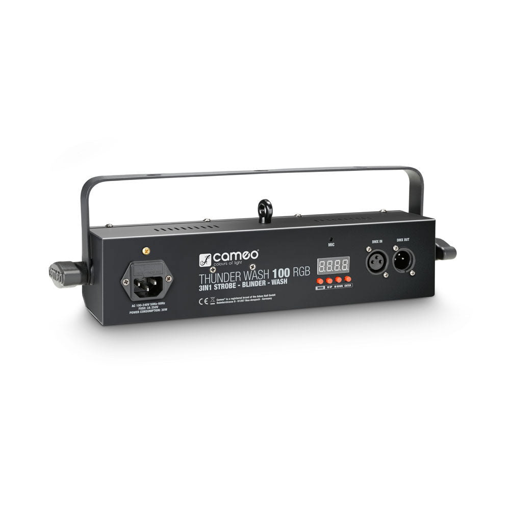 THUNDER WASH 100 RGB - PROIETTORE 3 IN 1 (STROBE BLINDER WASH) 132 LED 0.2 W RGB