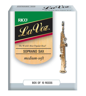 RICO LA VOZ SOPRANO SAXOPHONE REEDS MEDIUM SOFT