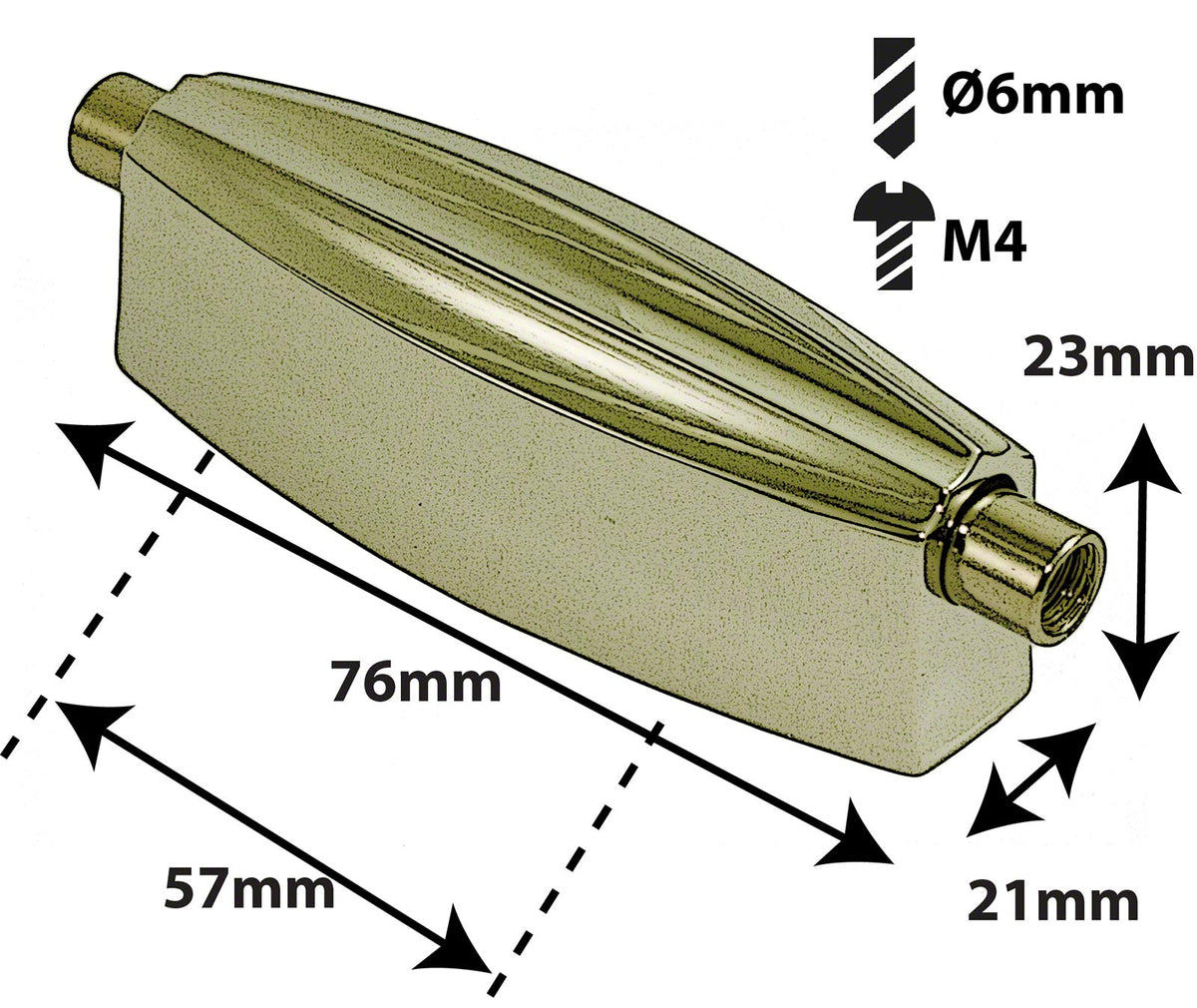 L16SD-BR - Blocchetto per Rullante - 57mm Dorato (X1)
