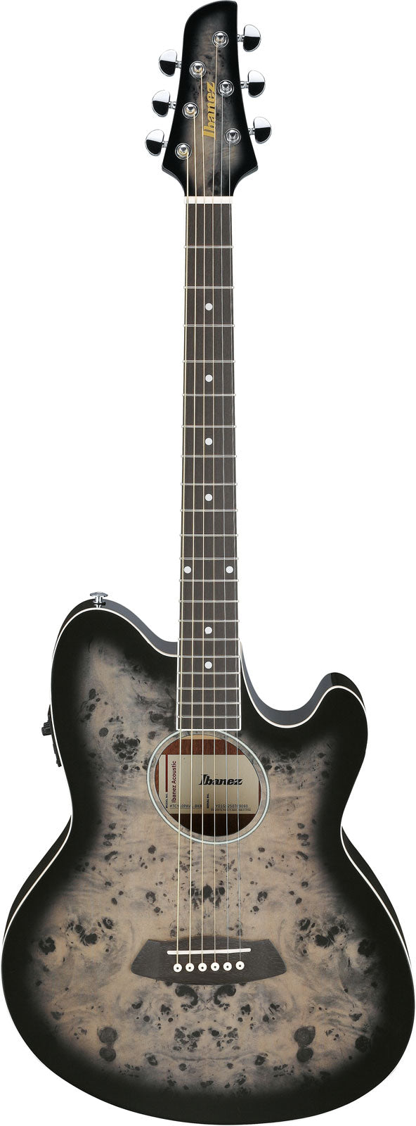 TCY10PABKB Talman Burst nero su marrone trasparente