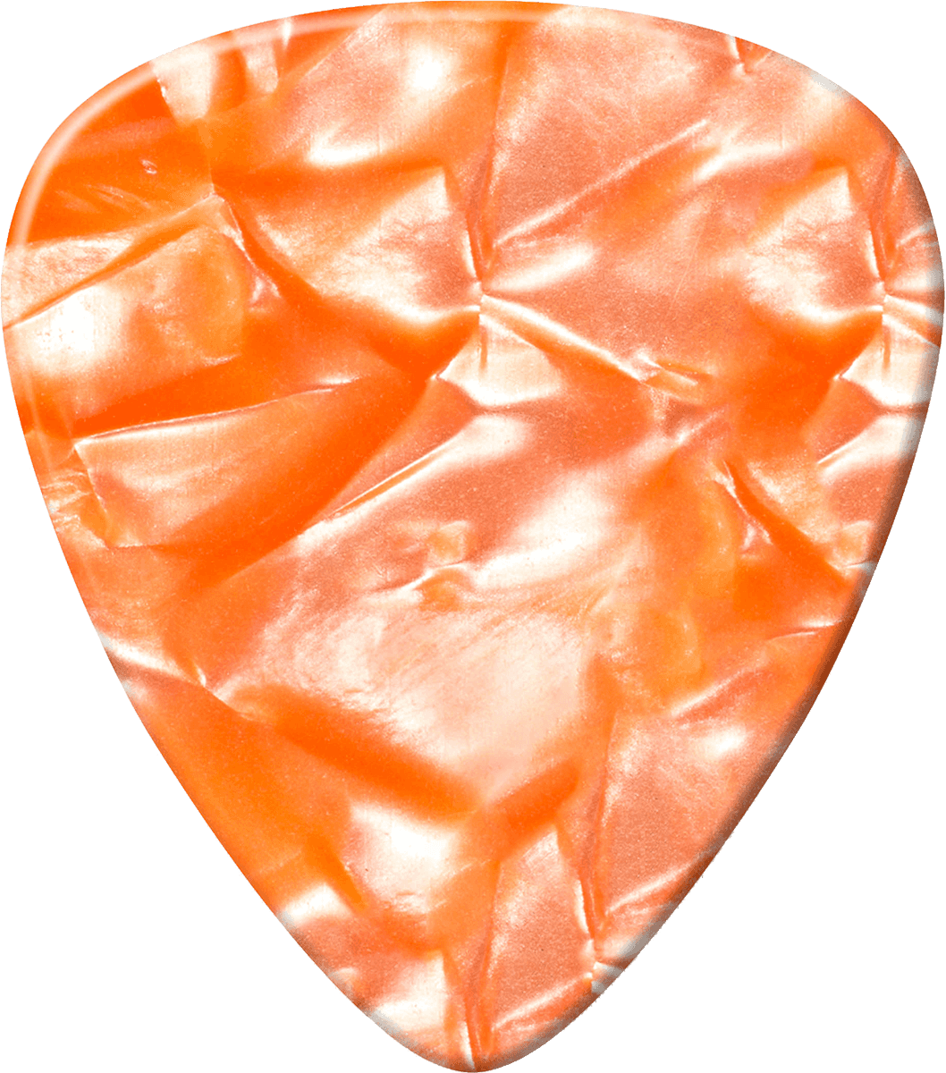 12 x Celluloide genuino spesso Perloid arancione