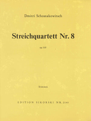 Chostakovitch - Quatuor A Cordes N°8 Op.110 - Parti