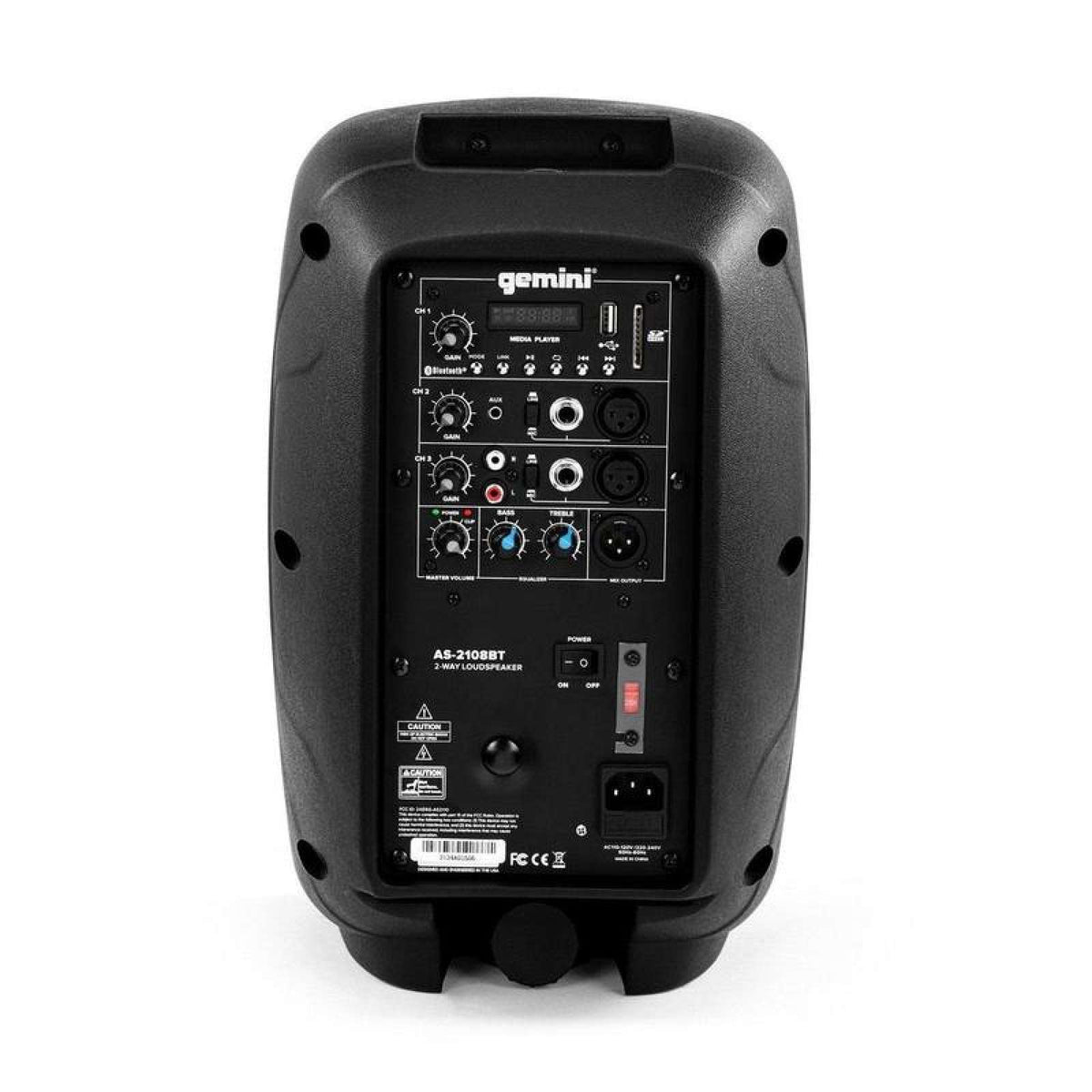 AS-2108bt - Cassa Amplificata 8 Pollici Bluetooth