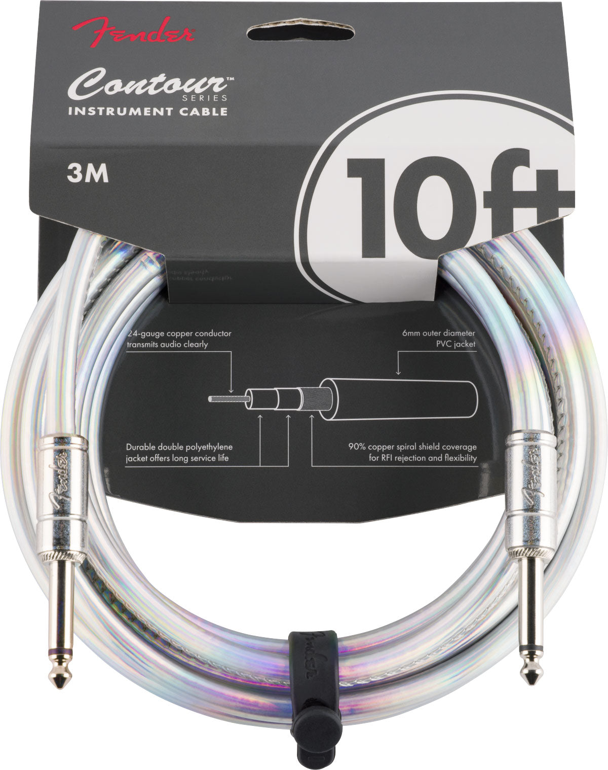 Contour Instrument Cable, Iridescent, 10'