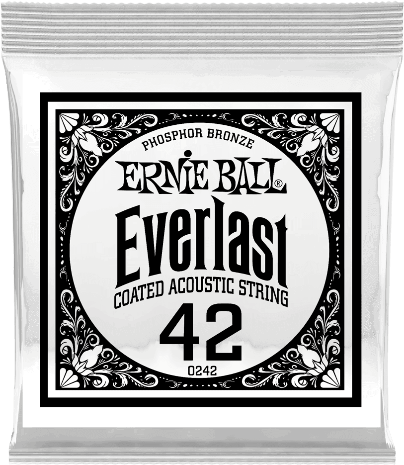 .042 EVERLAST COATED PHOSPHOR BRONZE ACOUSTIC GUITAR STRINGS
