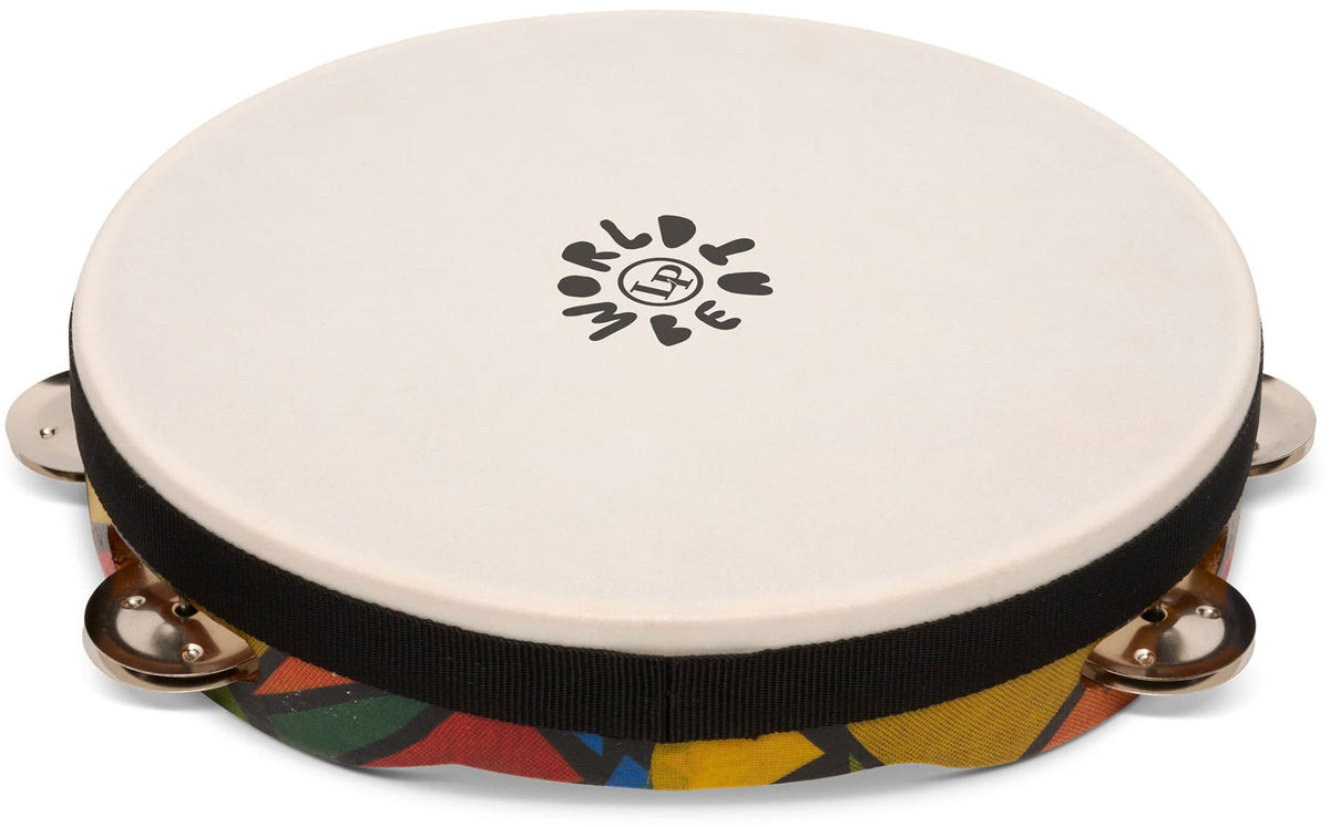 Tambourine World Beat Single Row With Head LP7023 10 Inches