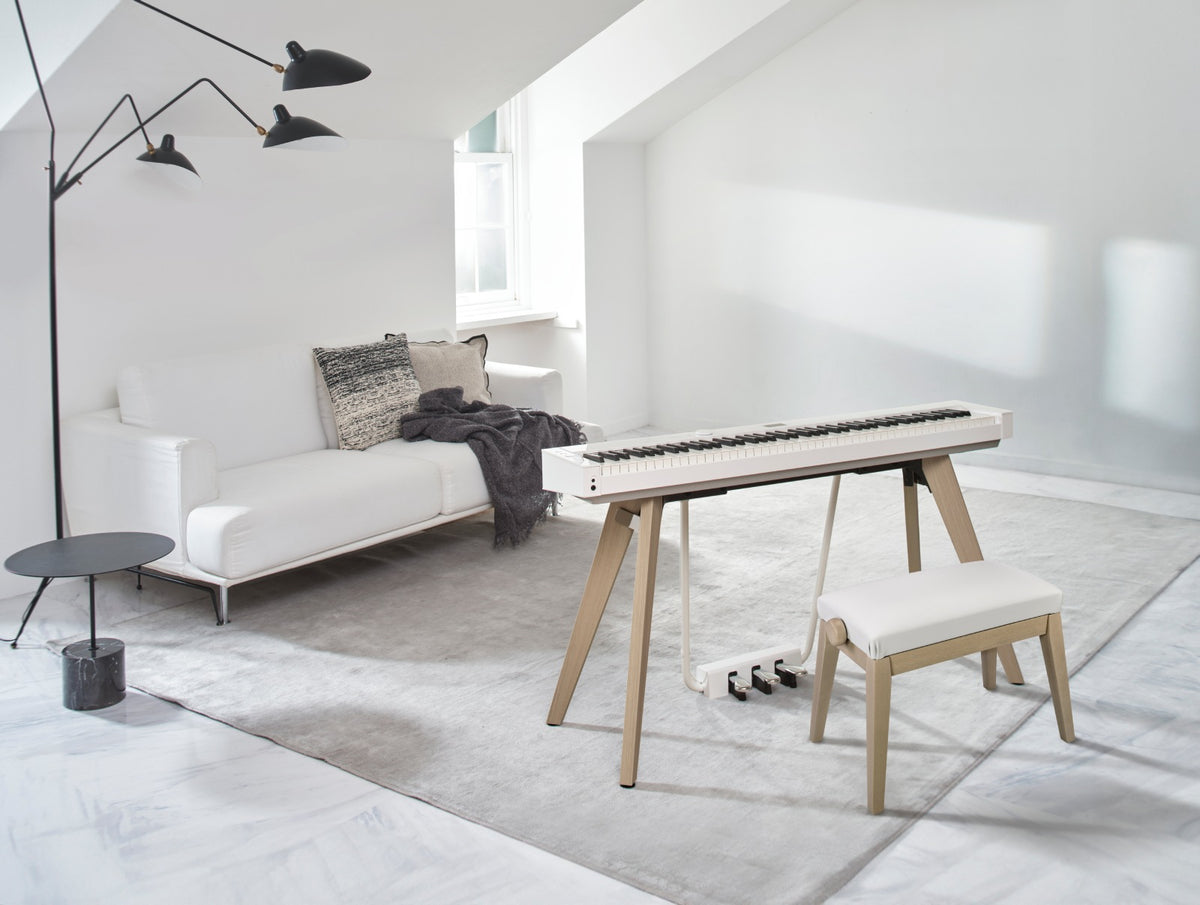 Panca Per Tastiera BG5-VINYL Bianco