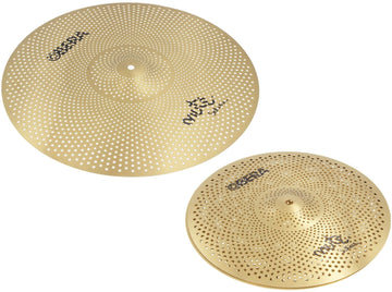 Mute 2x Silent Cymbals Set - 14" 20" - Brass Finish