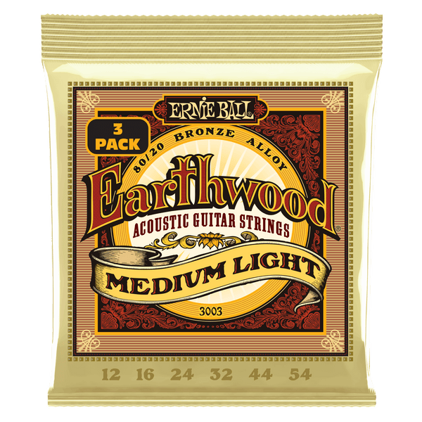 3003 EARTHWOOD 80/20 BRONZE MEDIUM LIGHT 12-54 PACK DE 3