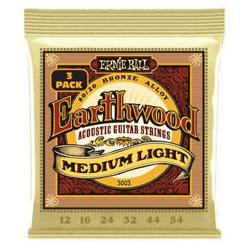 3003 EARTHWOOD 80/20 BRONZE MEDIUM LIGHT 12-54 PACK DE 3
