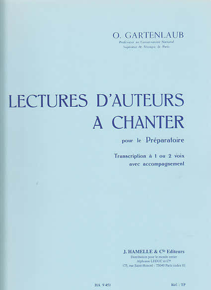 Gartenlaub Odette - Letture di autori da cantare preparatorio (1 o 2 voci) con accompagnamento