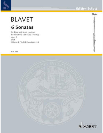 Blavet - Six Sonatas Op. 2/4-6 - Flute et Basso Continuo
