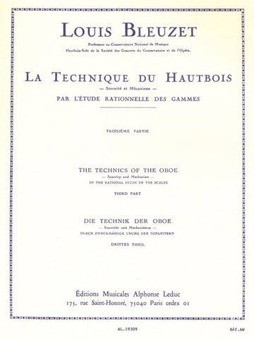 Louis Bleuzet: The Technique Of The Oboe