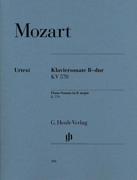 MOZART W.A. - PIANO SONATA B FLAT MAJOR K. 570