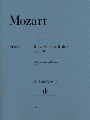 MOZART W.A. - SONATA PER PIANOFORTE IN Sib MAGGIORE K. 570
