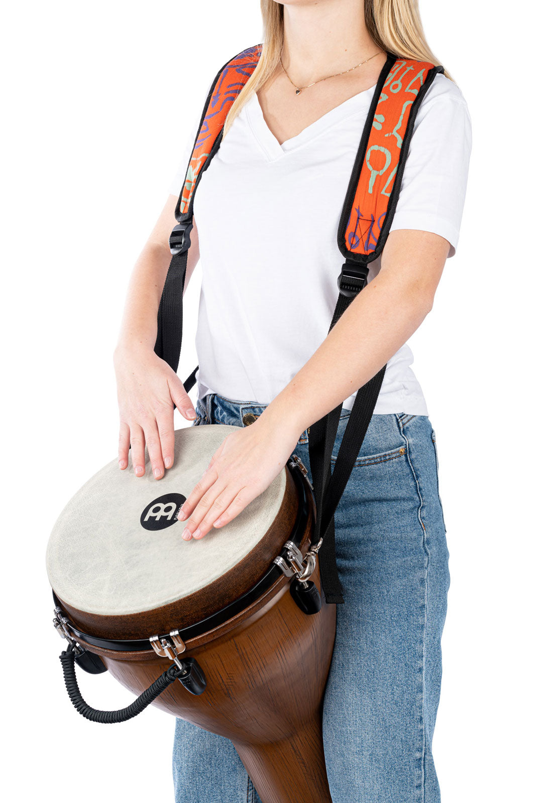 PERCUSSION DESIGNER DJEMBE STRAP PHARAOH'S SCRIPT