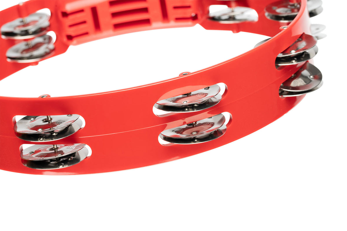 HTT10R - Tamburello ABS Rosso 25CM 1 Fila di Piattini