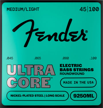 Corde per basso Ultracore, acciaio nichelato, estremità a pallina, 9250ML 45-100, (4)