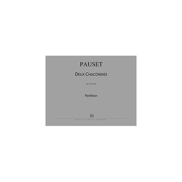 Pauset - Chaconnes (2) - Alto