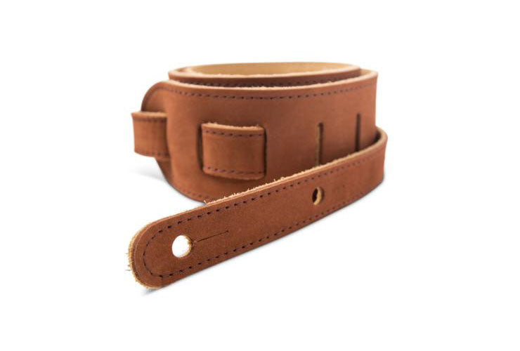STRAP MEDIUM BROWN SANDED SUEDE 2.5"