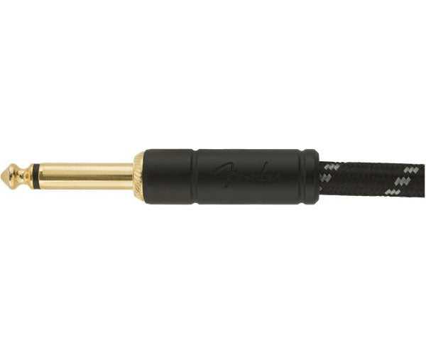 DELUXE INSTRUMENT CABLE STRAIGHT/ANGLE 18.6' BLACK TWEED