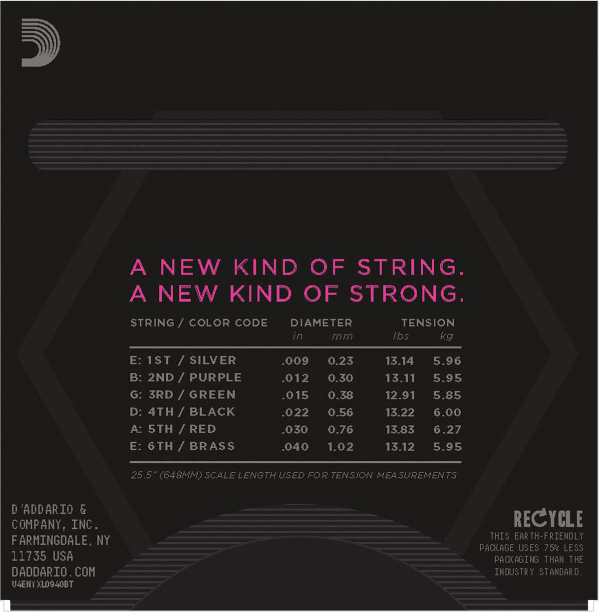 STRINGS FOR ELECTRIC GUITAR NYXL0940BT NICKEL NET BALANCED SUPER LIGHT 09-40