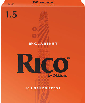 RICO ORANGE BB CLARINET REEDS 1.5