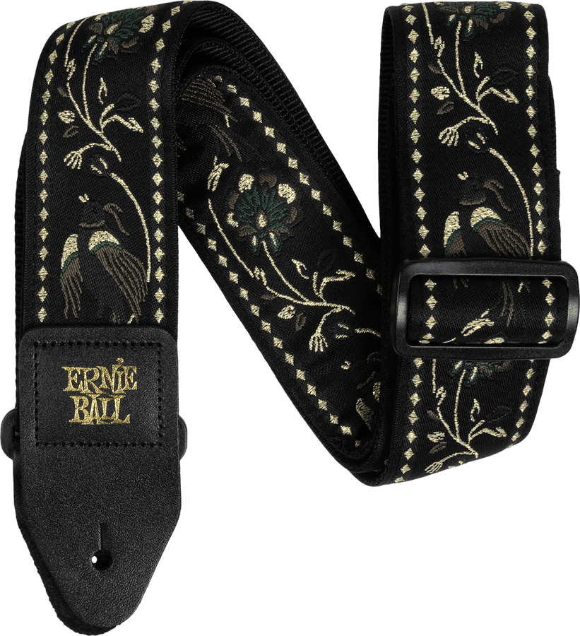 Tracolla in jacquard Black Pleasant Pheasant