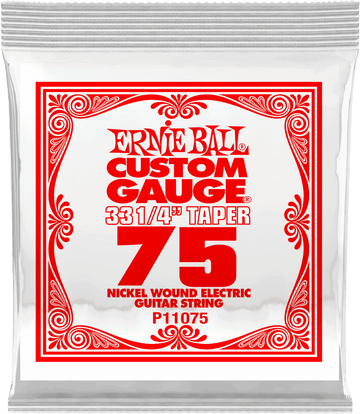 .075 LONG SCALE NICKEL WOUND ELECTRIC GUITAR STRINGS