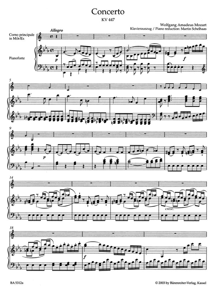 Moz W.A. - Concerto N°3 In Mib Maggiore Kv 447 Per Corno E Orchestra - Corno Pianoforte