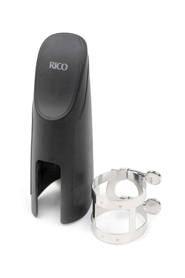 RBS1N - RICO LEGATURA SASSOFONO BARITONO Y COPRIBOCCHINO (GRAFTONITE MOUTHPIECE) NICKEL PLATED