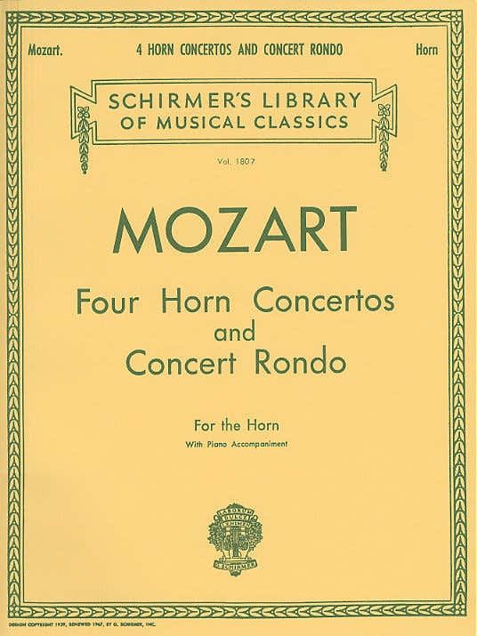 MOZART - Quattro concerti per corno e rondò da concerto HN - Corno
