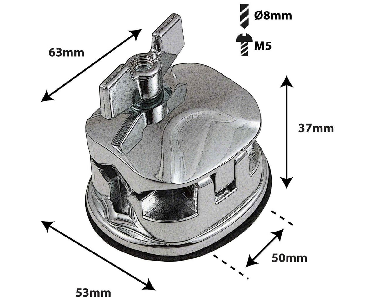 TB9 - Supporto Deluxe quadrato per Tom / Tom a terra 50mm (X1)