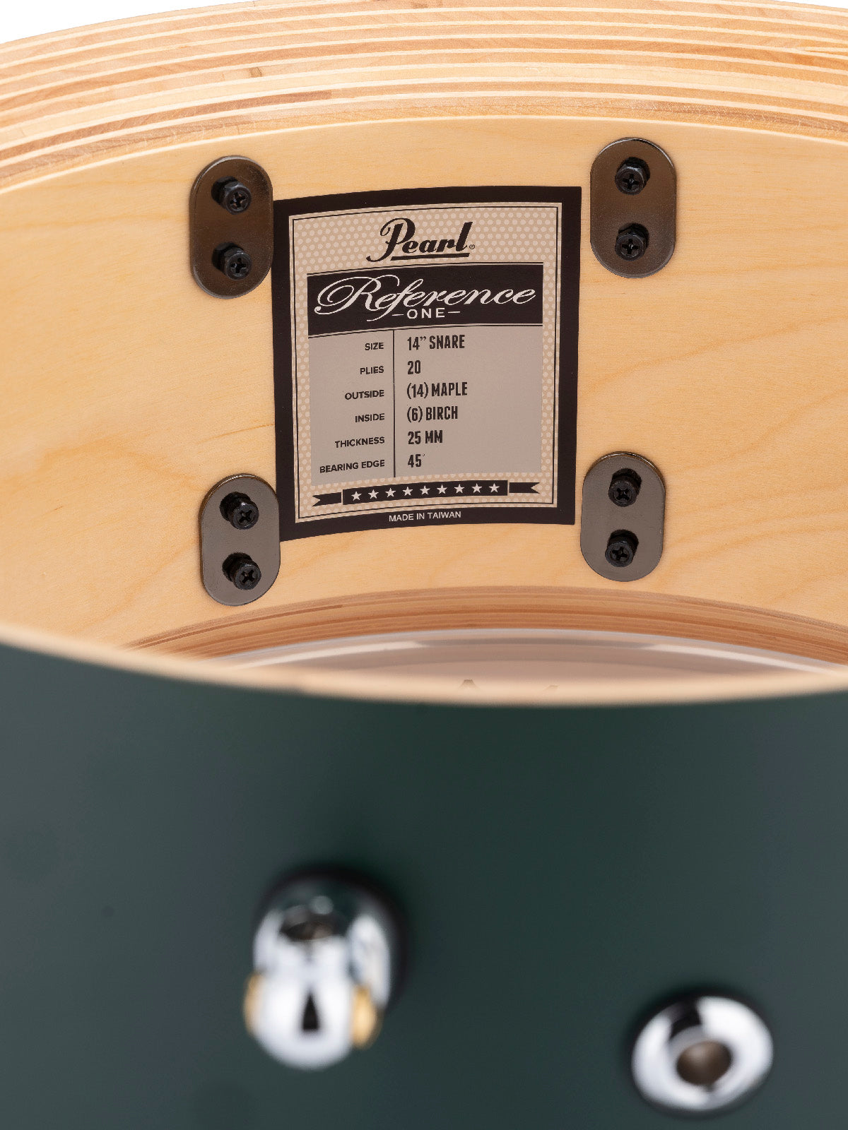 Reference One Series 14"x5" 20ply Snaredrum Satin Racing Green