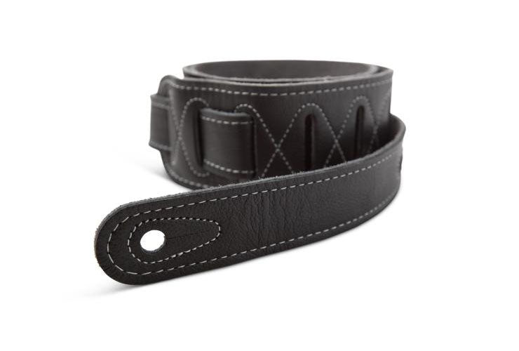 STRAP BLACK LEATHER SUEDE BACK 2.5"