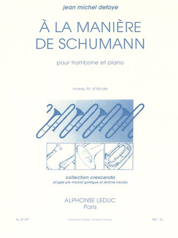 Defaye JEAN-michel - Alla maniera di Schumann - Trombone e pianoforte