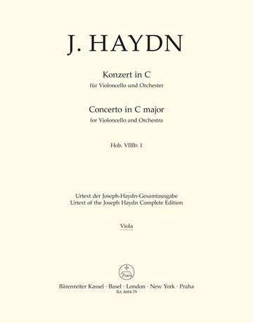 Haydn J. - Concerto in Do - Violoncello e orchestra - Parte di viola