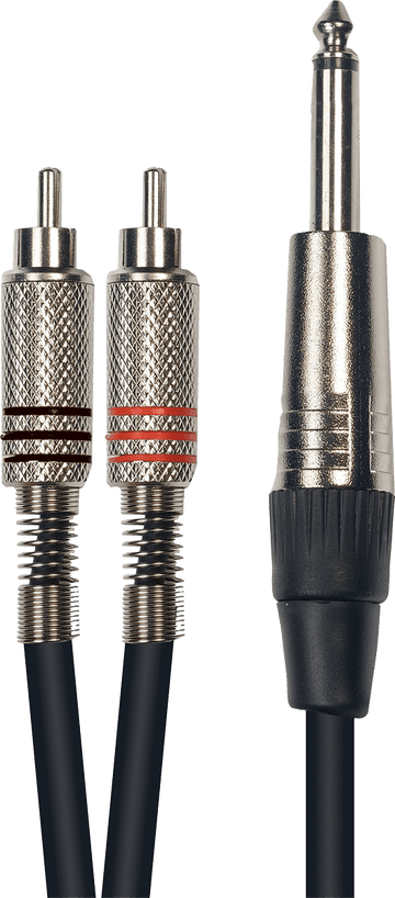 K02 1/4 PHONE TO 2 RCA 10FT./ 3 M.