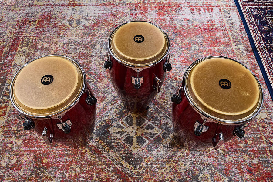 Marathon Exclusive Series Conga 11 3/4" - Wine Red/Chrome HW