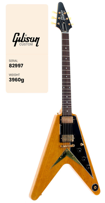 Flying V Korina 1958 Battipenna nero Naturale CS HRC #82997