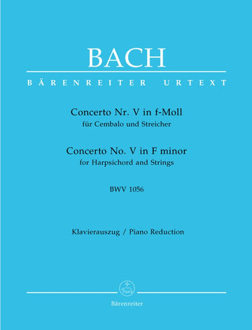 Bach J.S. - Concerto N°5 En Fa Mineur BWV 1056 - Clavicembalo