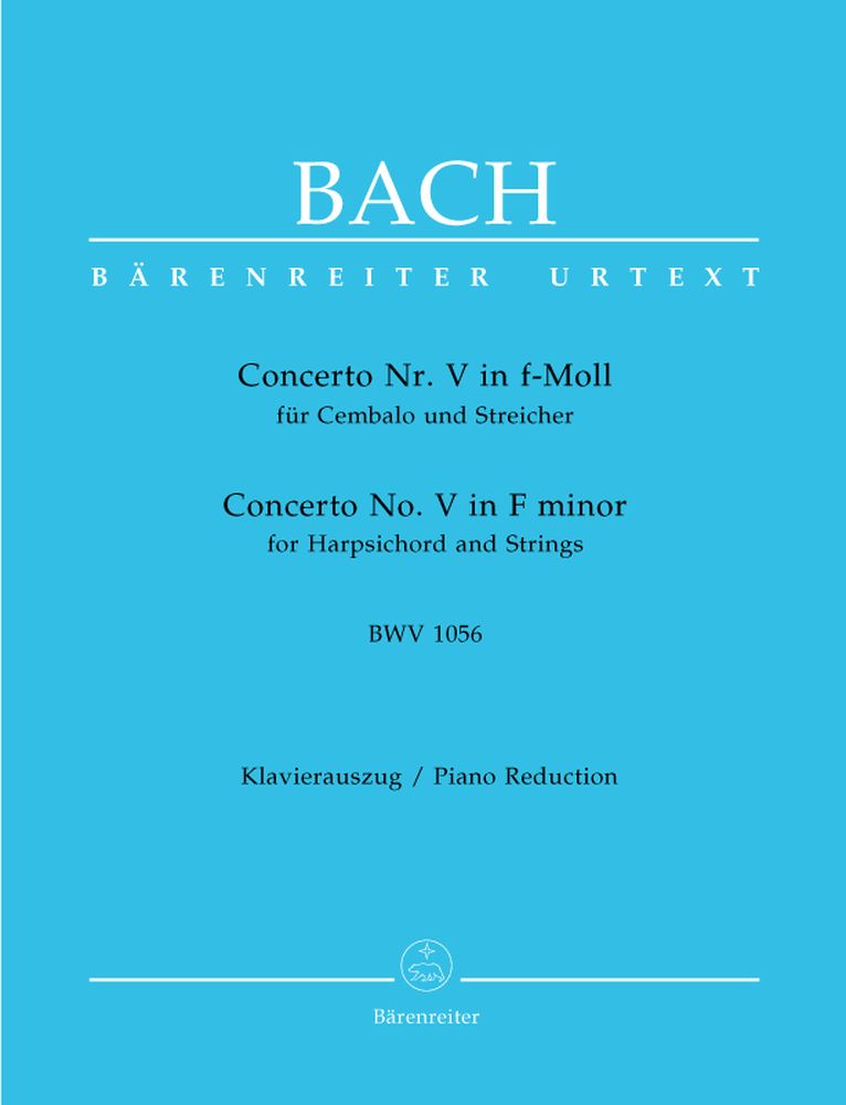 Bach J.S. - Concerto N°5 En Fa Mineur BWV 1056 - Clavicembalo