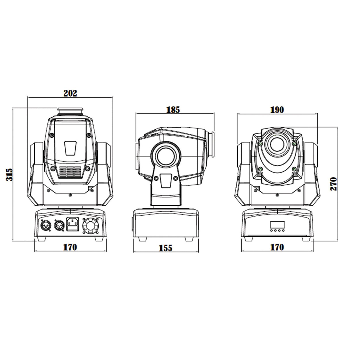 Testa mobile Spot 60W Prisma