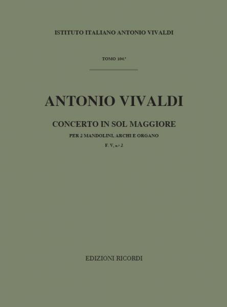 VIVALDI A. - CONCERTO IN SOL - MANDOLINE