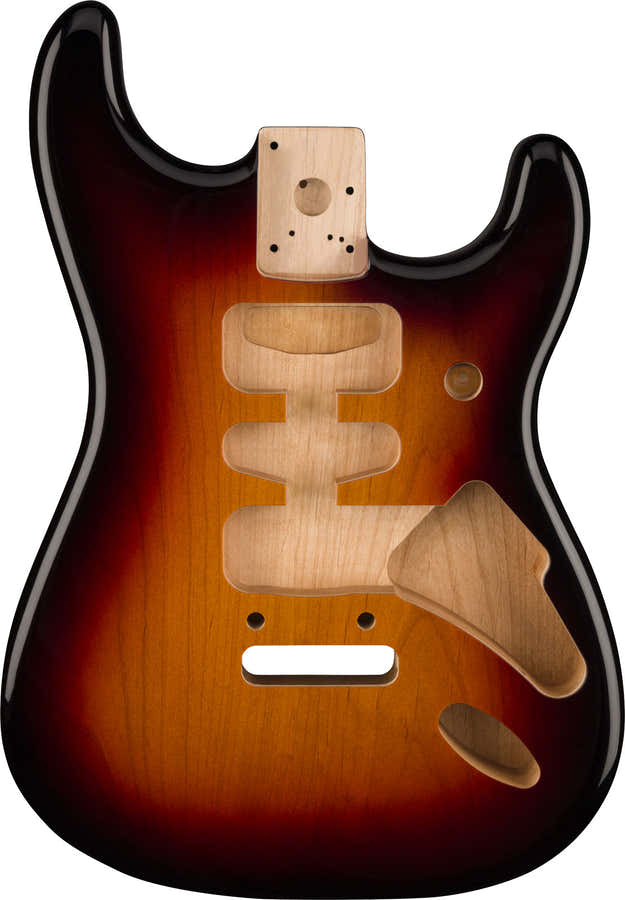 Deluxe Stratocaster HSH, Corpo in Ontano, Montaggio del Ponte a 2 Punti, Sunburst a 3 Colori