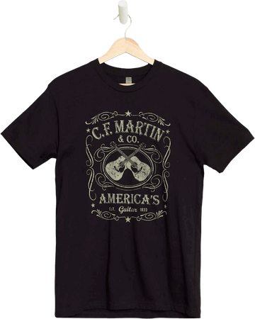 Tee-Shirt Dual Guitar,Black,S